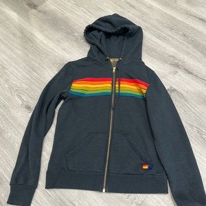 navy blue aviator nation zip up